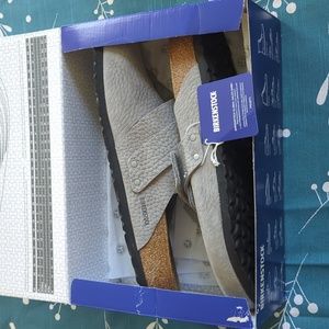 Birkenstock Nagoya Clog, Nubuck Leather,  Desert Buck Whale Gray Size 46 US 13